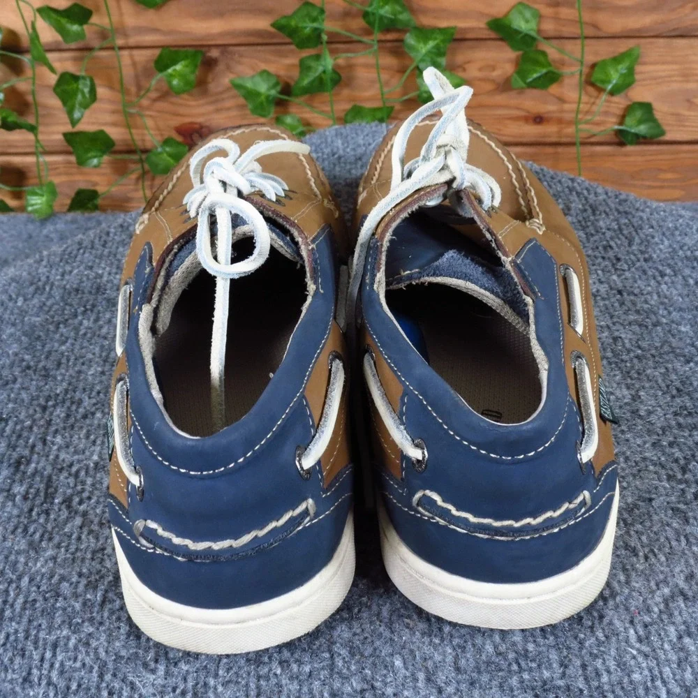 Eastland Avalon Mens Boat Shoes Sz‎ 9 Casual Nautical Loafers Brown Navy Leather